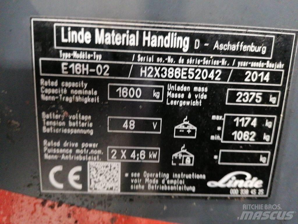 Linde E16H-02 El gaffeltrucks