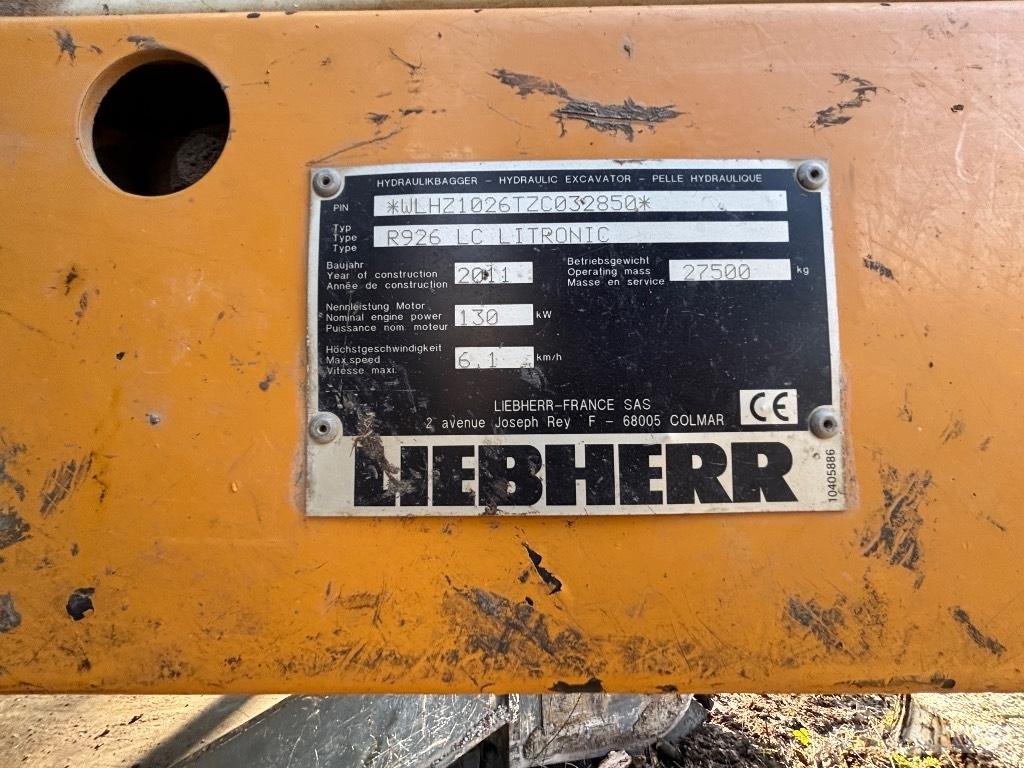 Liebherr R 926 LC NL Gravemaskiner med lang gravebom