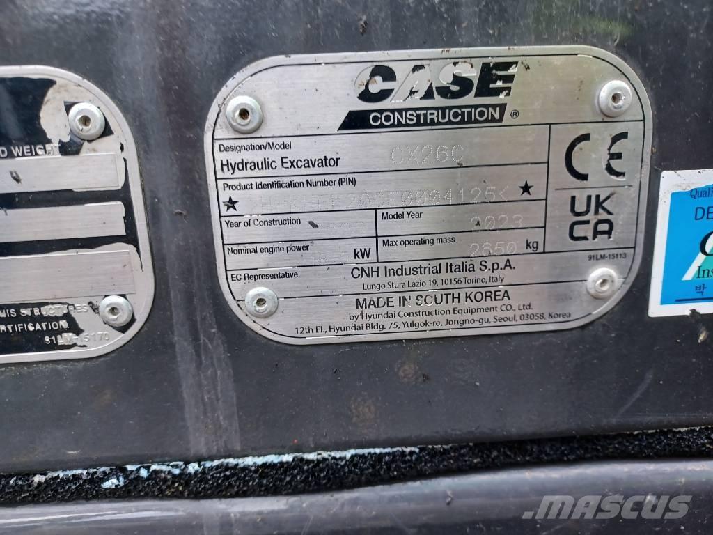 CASE CX 26 C Minigravemaskiner