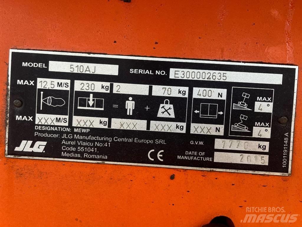 JLG 510 AJ Bomlifte med knækarm
