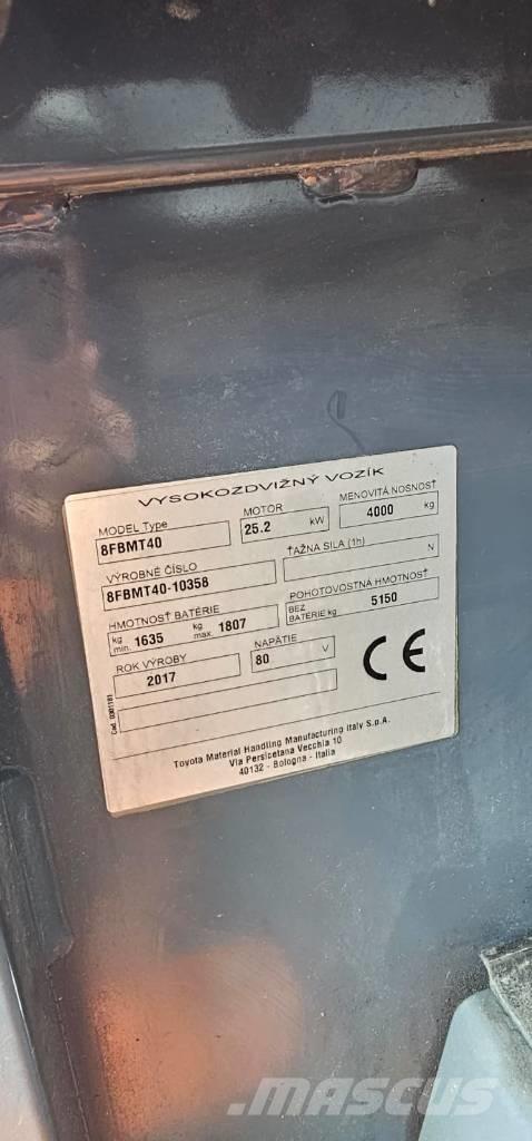 Toyota 8FBMT40 El gaffeltrucks