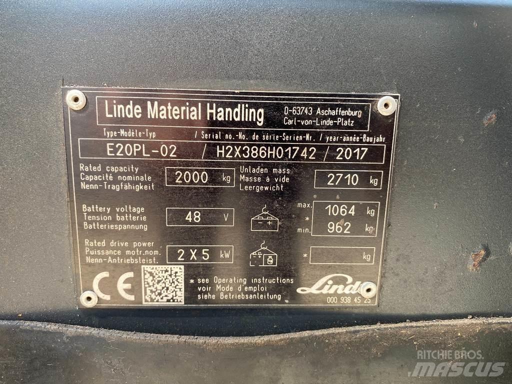 Linde E20PL-02 El gaffeltrucks