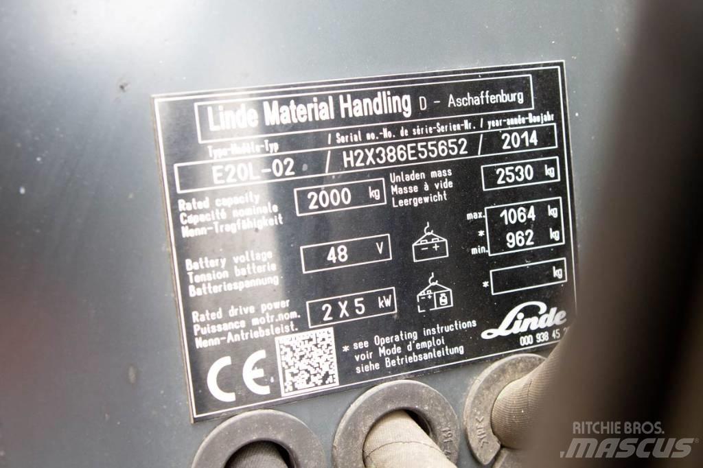 Linde E20L-02 El gaffeltrucks