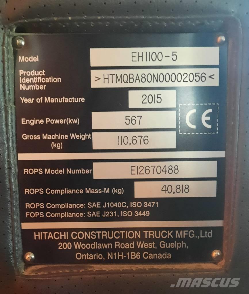 Hitachi EH 1100-5 Knækstyrede dumpere