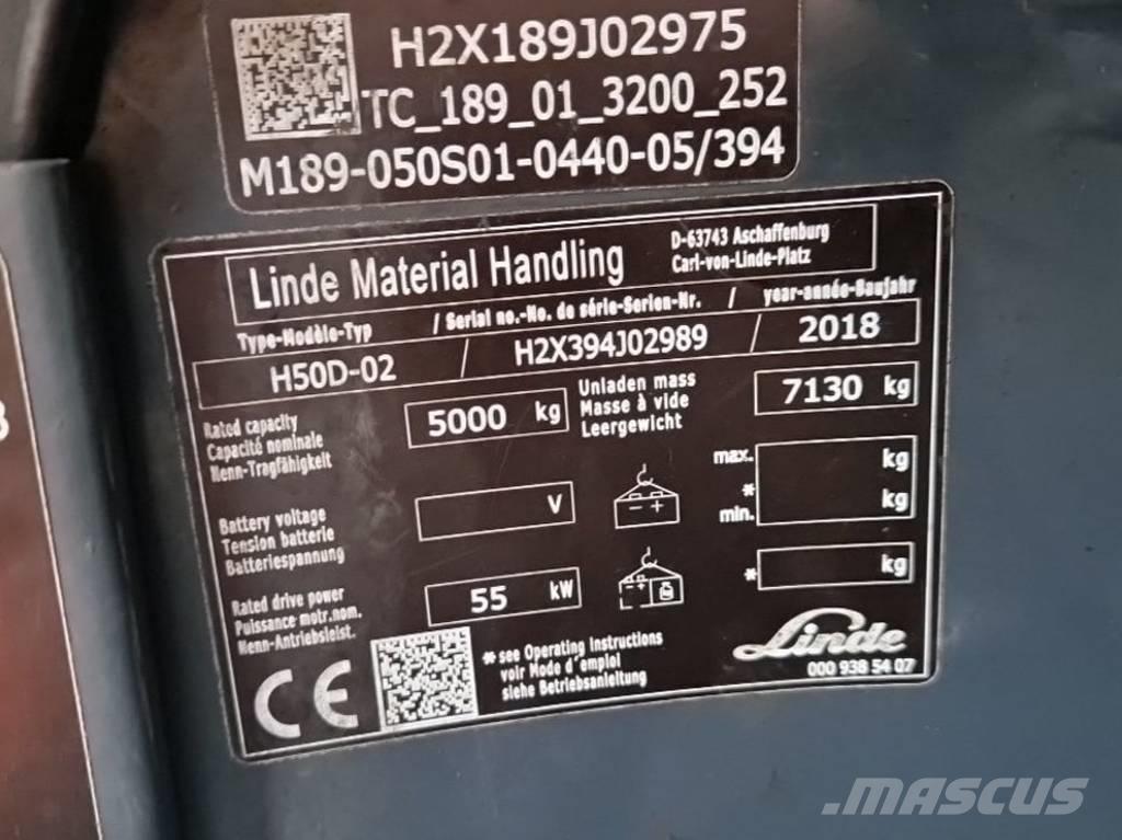 Linde H50D-02 Diesel gaffeltrucks