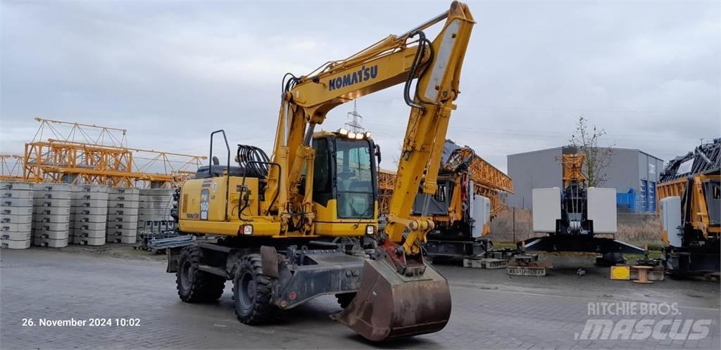Komatsu PW160-7E0 Gravemaskiner på hjul