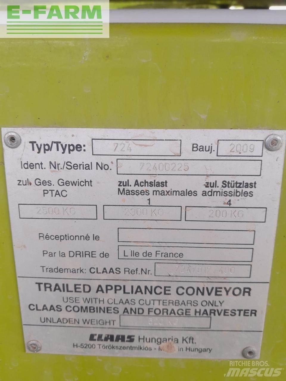 CLAAS SW C 430 Tilbehør til mejetærskere