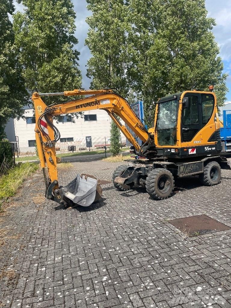 Hyundai 55w9a Gravemaskiner på hjul
