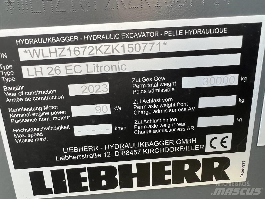 Liebherr LH26 EC Gravemaskiner på larvebånd
