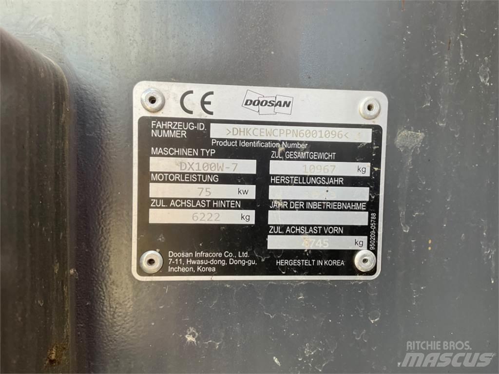 Doosan DX100W-7 Gravemaskiner på hjul