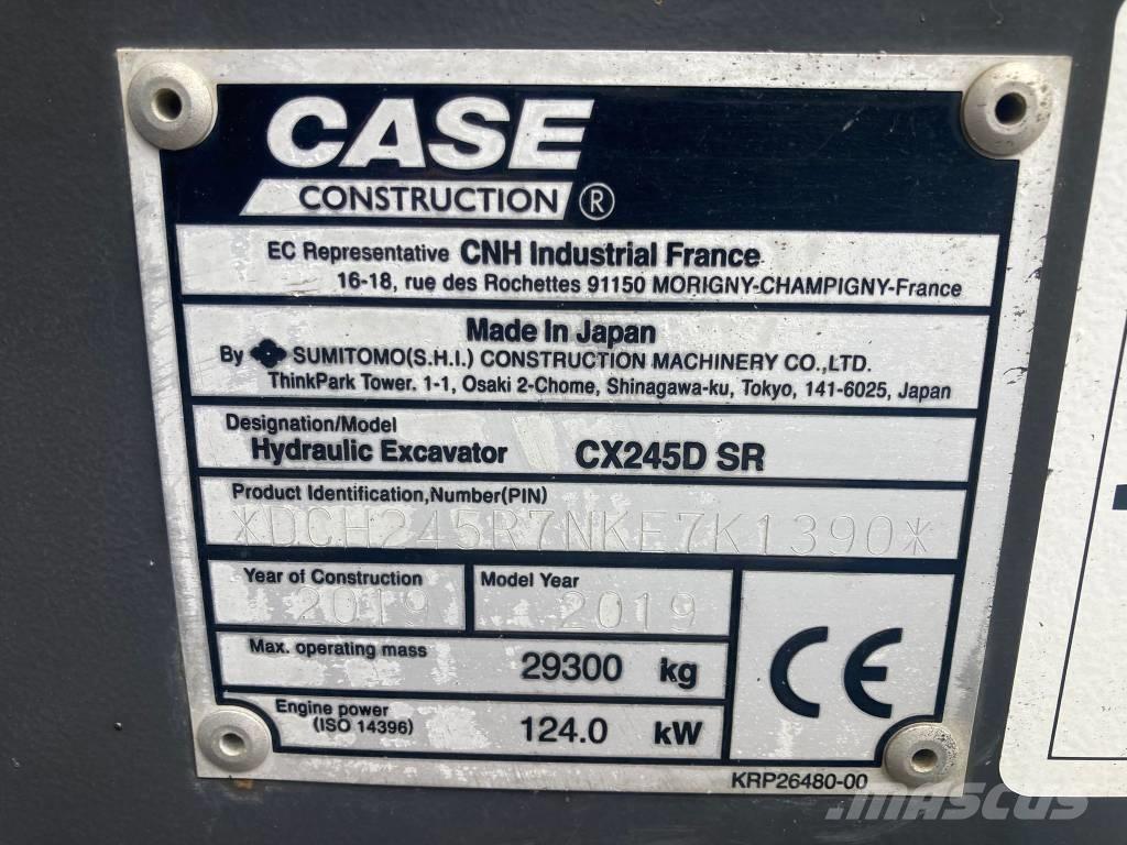 CASE CX 245 D SR LC Gravemaskiner på larvebånd