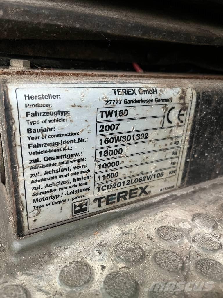 Terex TW160 Gravemaskiner på hjul