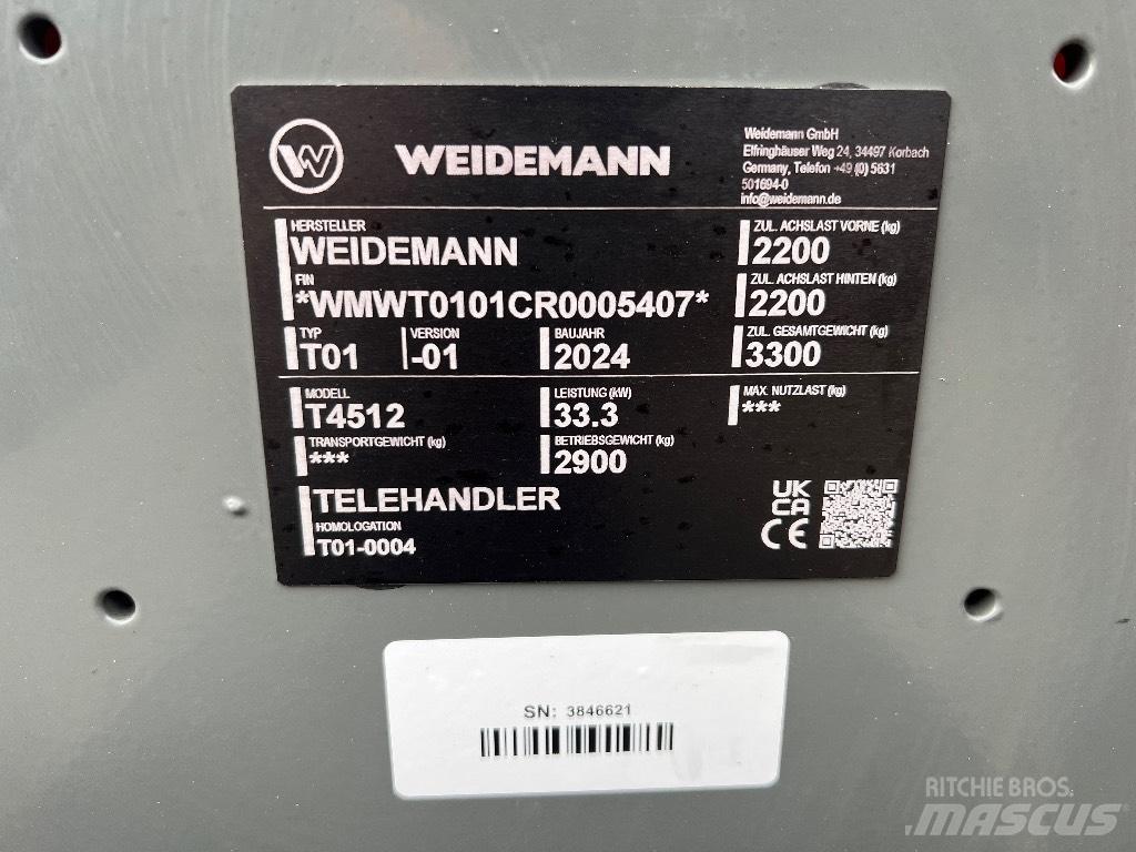 Weidemann 4512 Teleskoplæssere til landbrug