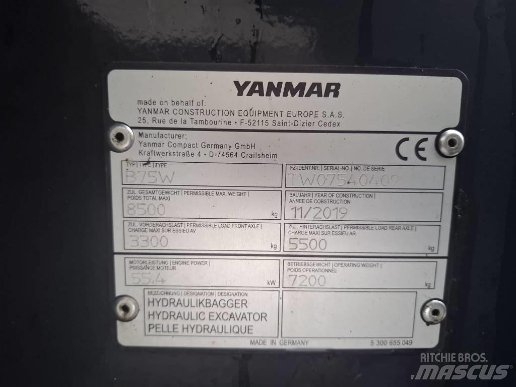 Yanmar B 75 W Gravemaskiner på hjul