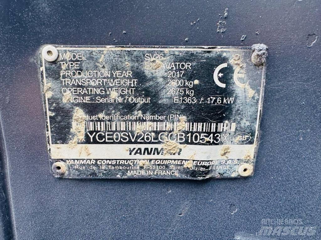 Yanmar SV 26 Minigravemaskiner