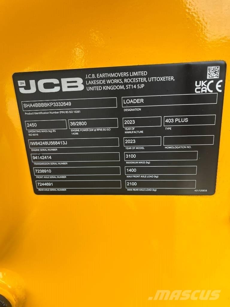 JCB 403 Agri Plus Minilæsser - skridstyret