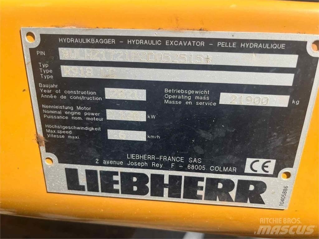 Liebherr R918 Gravemaskiner på larvebånd
