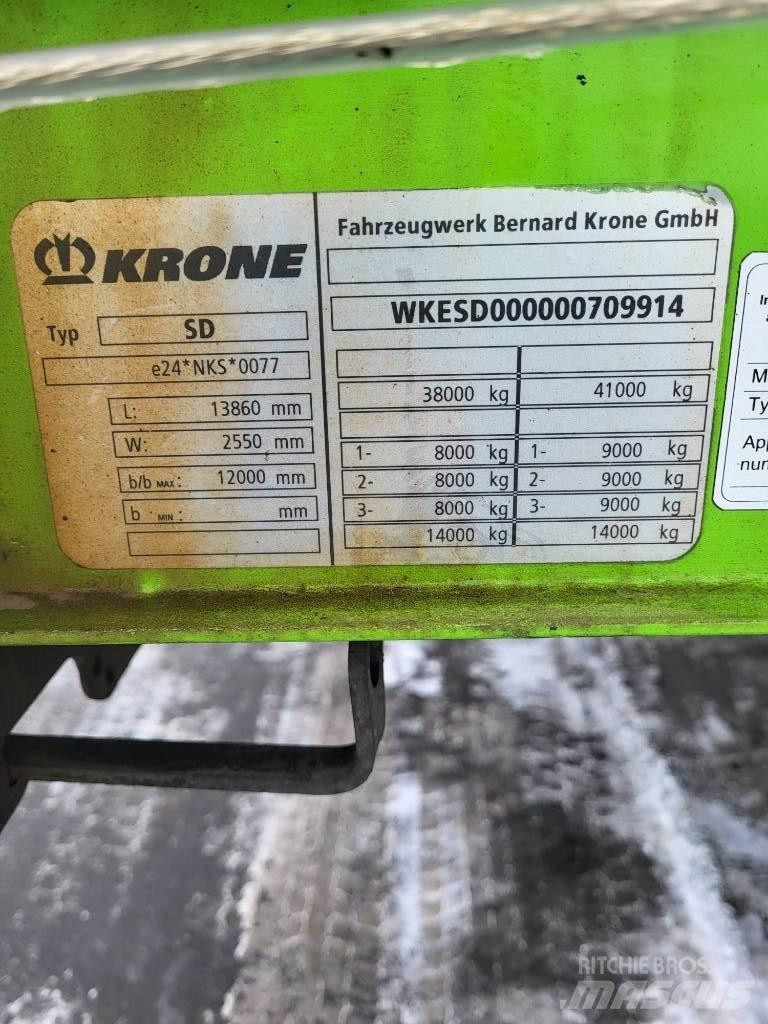 Krone SD Semi-trailer med Gardinsider