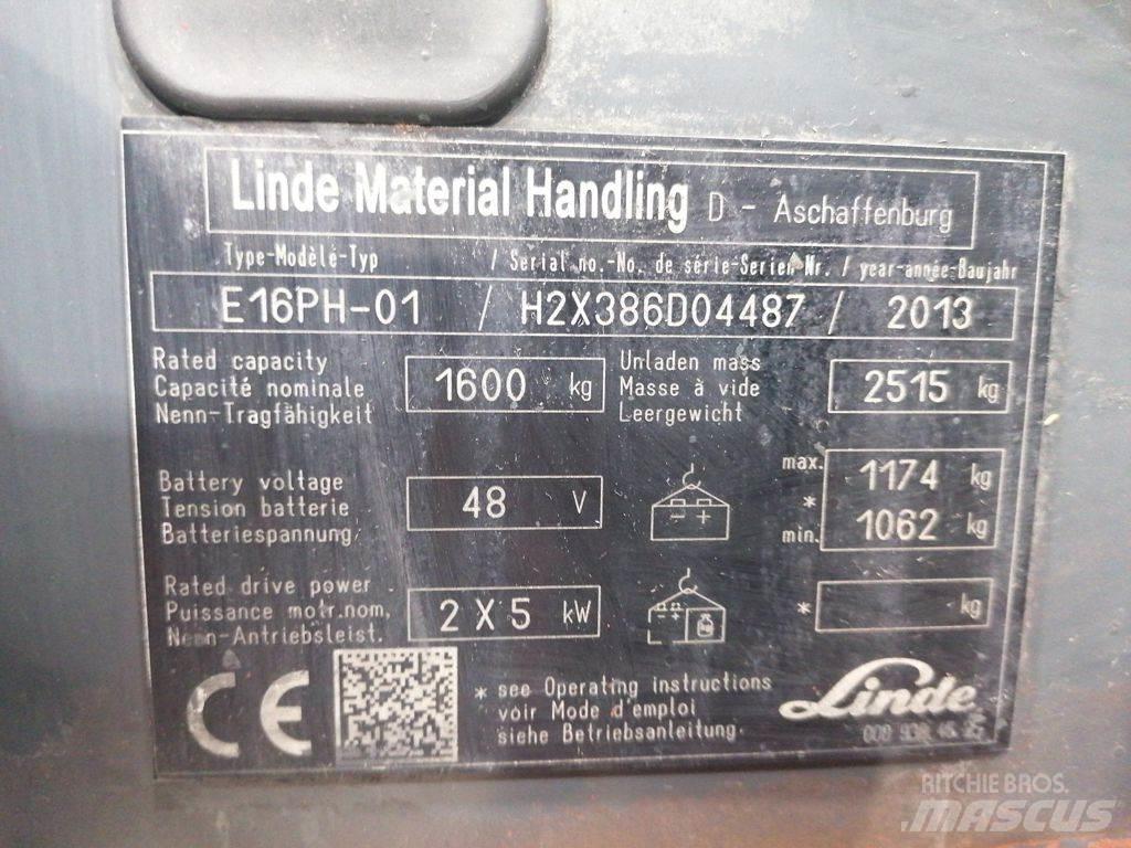 Linde E16PH-01 El gaffeltrucks