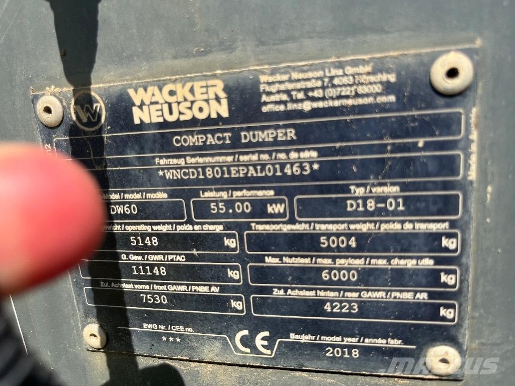 Wacker Neuson DW 60 Dumpere