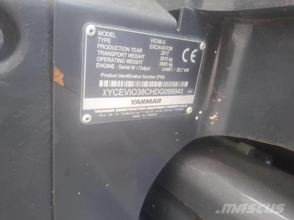 Yanmar Vio 38-U Minigravemaskiner