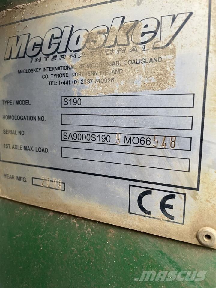 McCloskey S190 Mine- og grusgravsudstyr