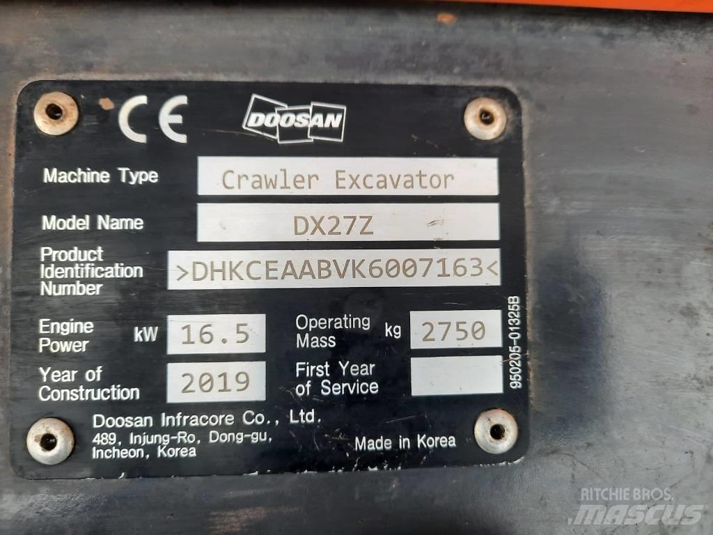 Doosan DX 27 Z Minigravemaskiner