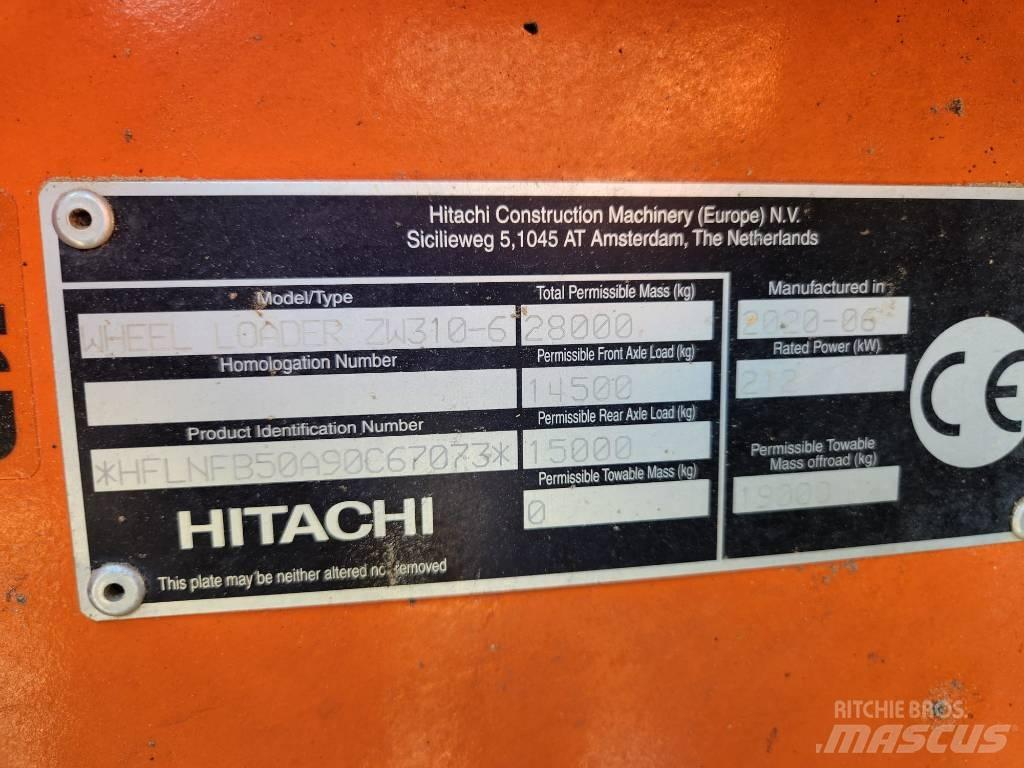 Hitachi ZW310-6 Læssemaskiner på hjul