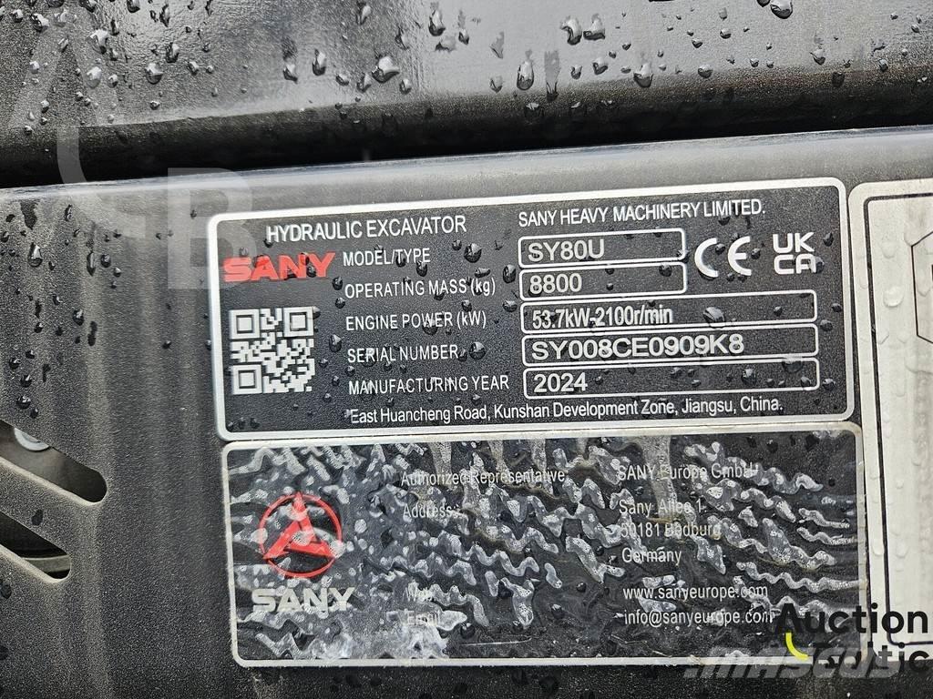 Sany SY80U Midi-gravemaskiner 7t - 12t