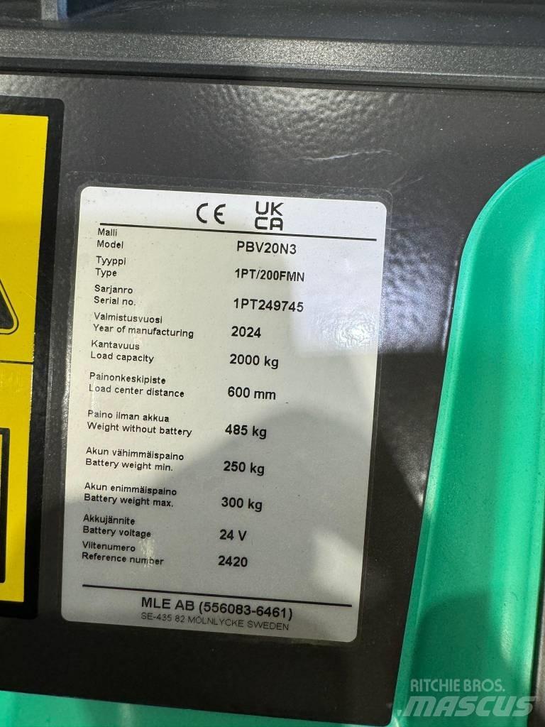Mitsubishi PBV20N2 El-palleløftere med platform