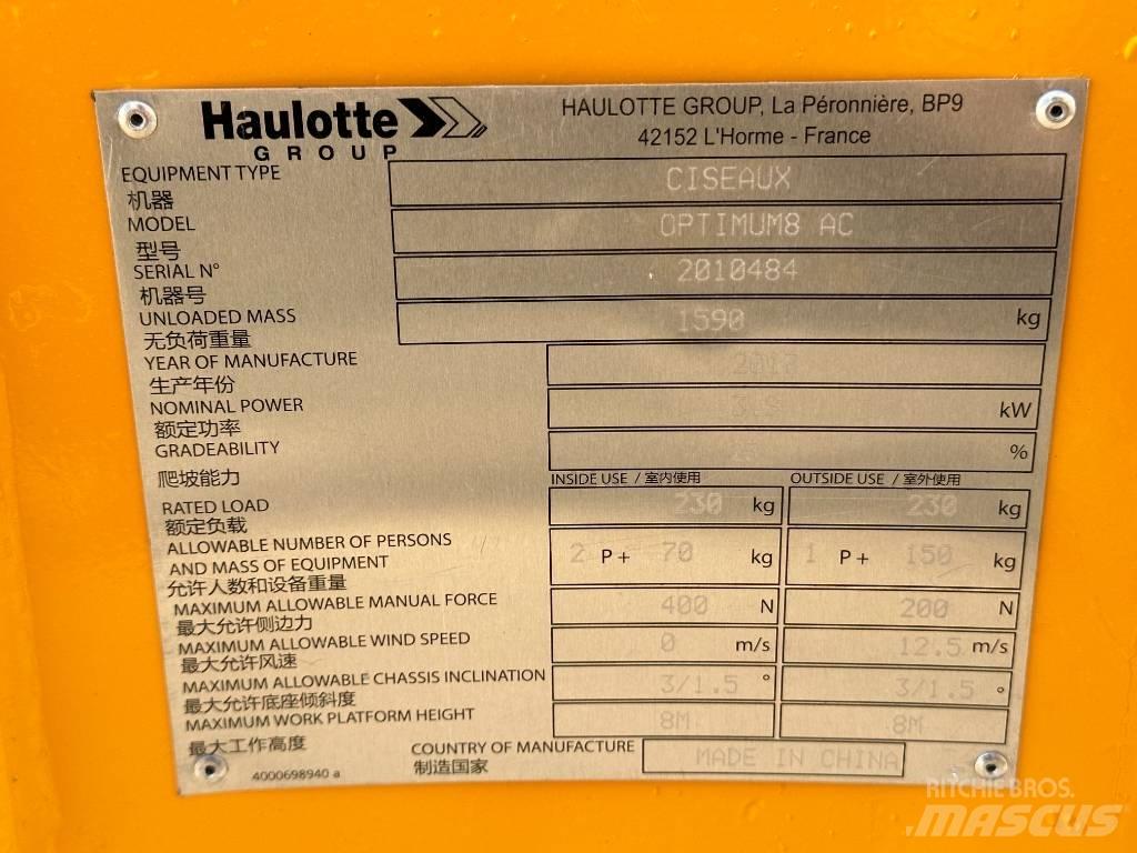 Haulotte OPTIMUM 8 Saxlifte