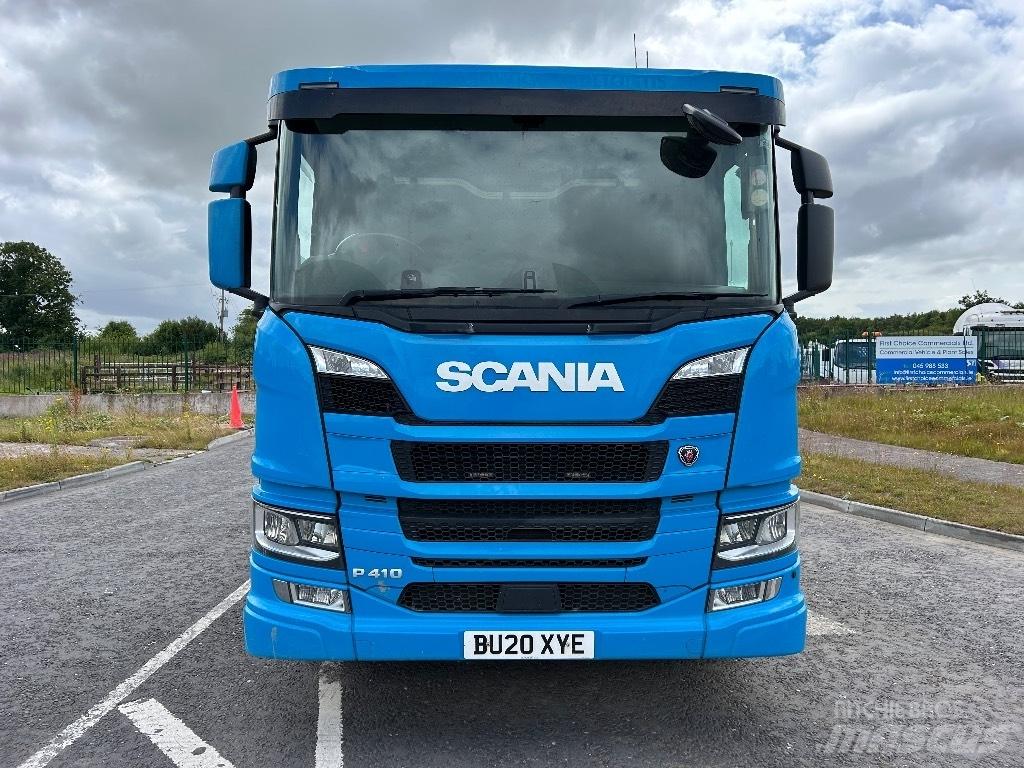 Scania P 410 Flatbed lastbiler med spil