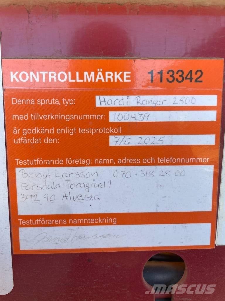 Hardi Ranger 2500 Trailersprøjter