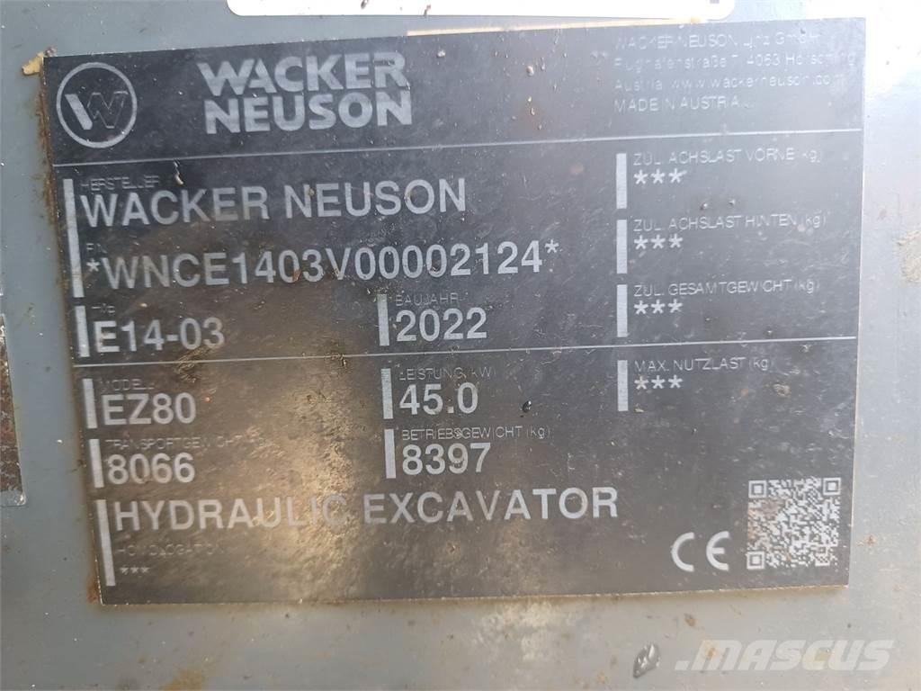 Wacker Neuson EZ80 Gravemaskiner på larvebånd