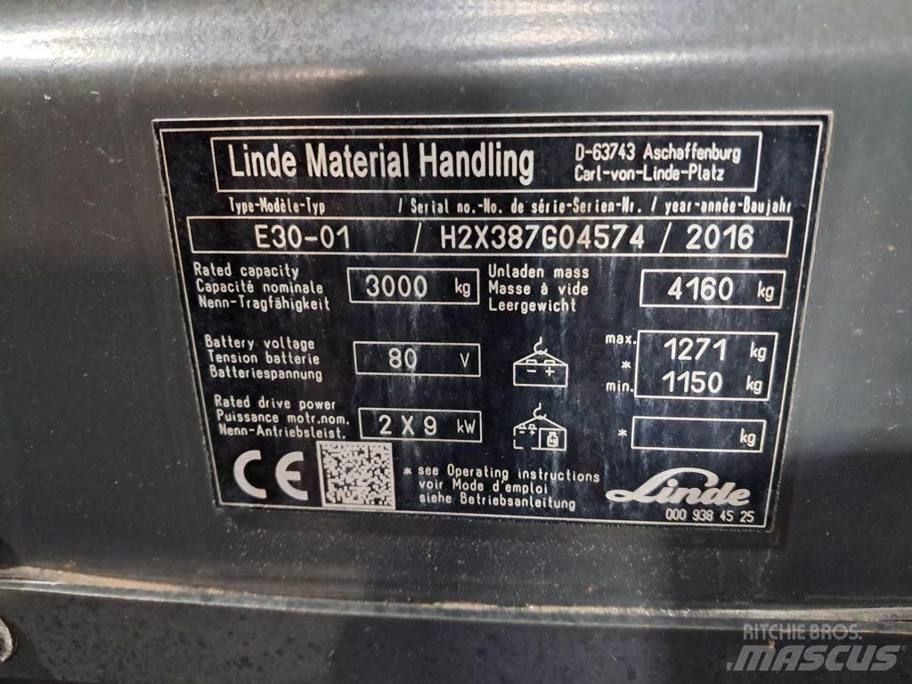 Linde E30-01 El gaffeltrucks