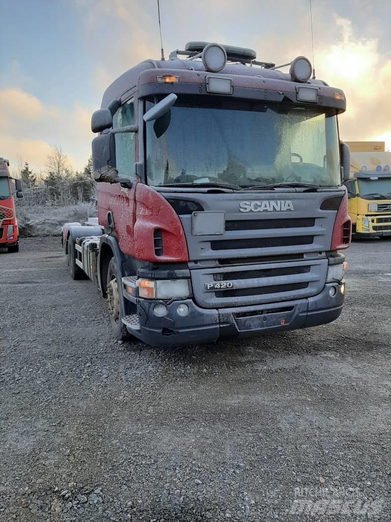 Scania P 420 Lastbiler med containerramme / veksellad