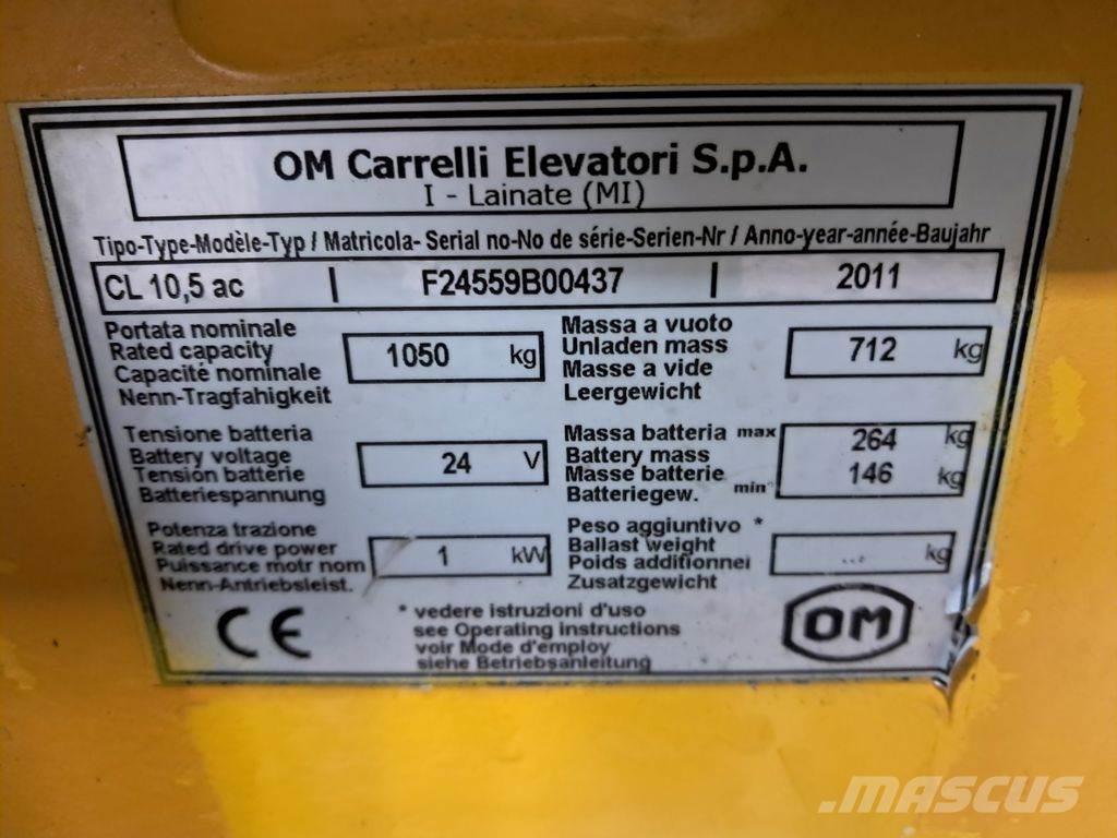 OM CL 10.5ac Gaffelstabler med gående fører