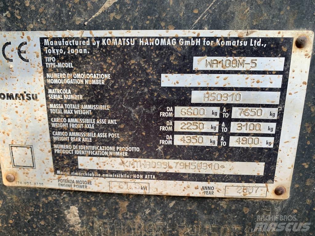 Komatsu WA 100 M-5 Læssemaskiner på hjul