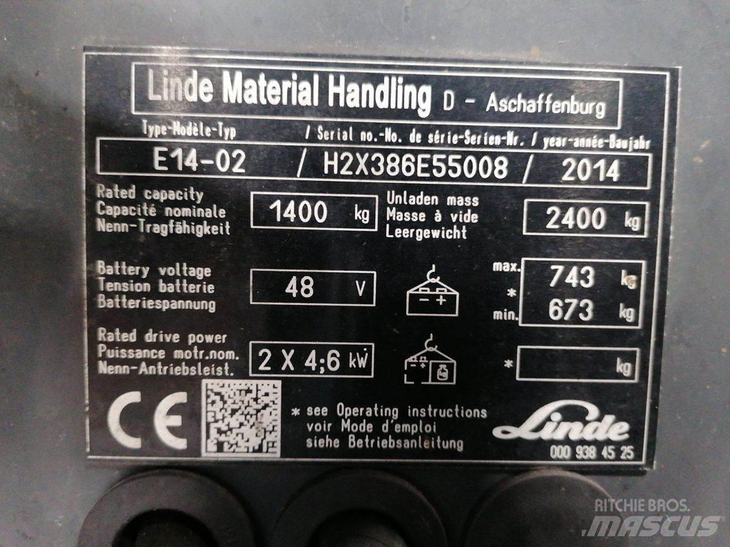 Linde E14-02 El gaffeltrucks