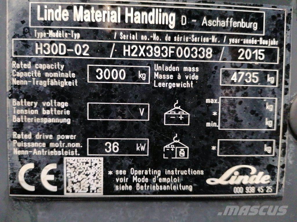 Linde H30D-02 Diesel gaffeltrucks
