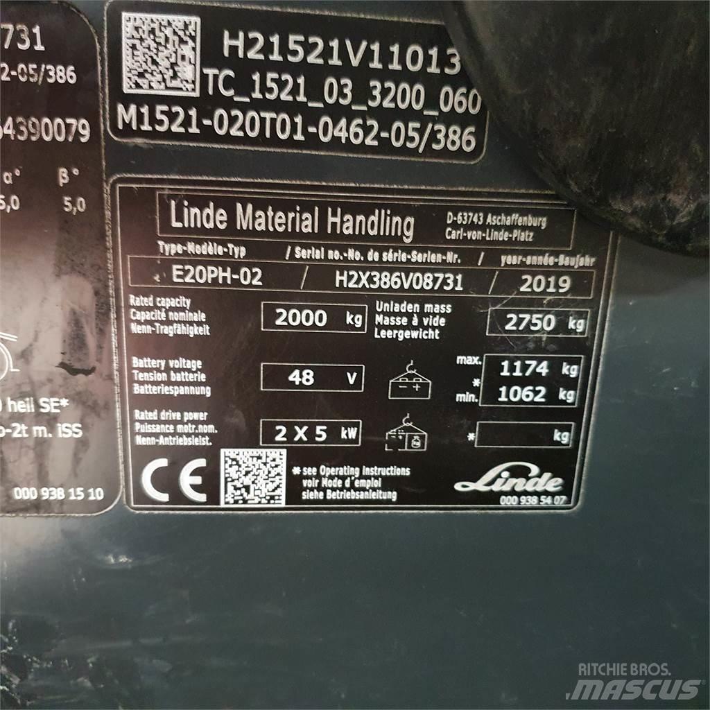 Linde E20PH El gaffeltrucks