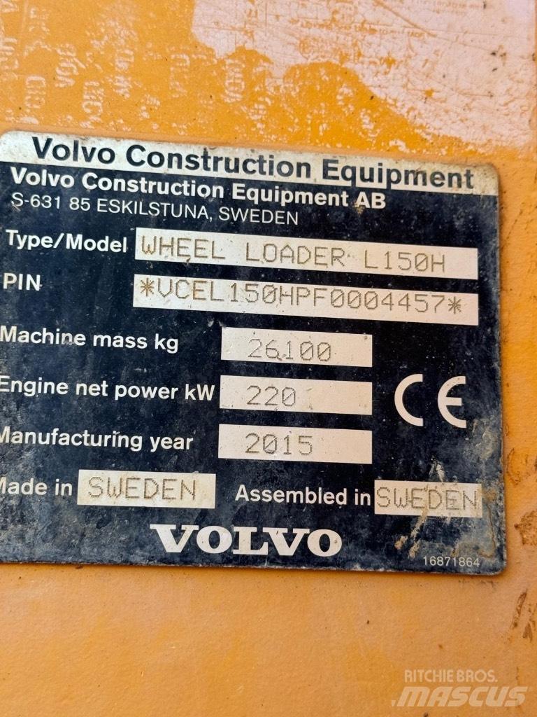 Volvo L 150 H Læssemaskiner på hjul