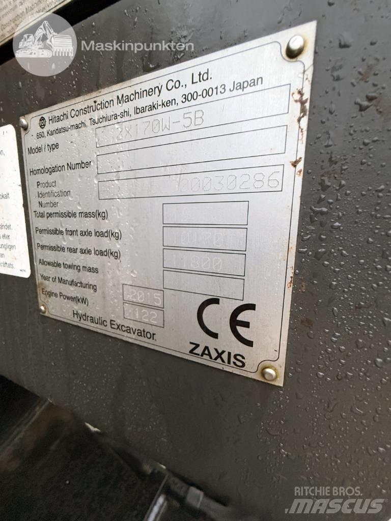 Hitachi ZX 170 W-5 B Gravemaskiner på hjul