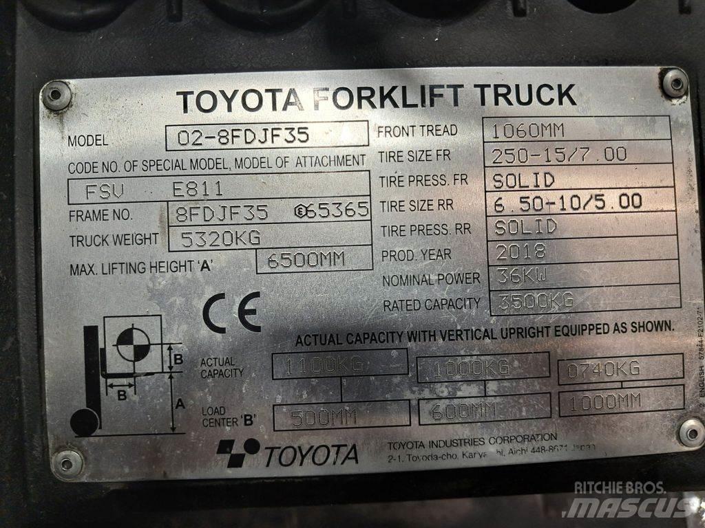 Toyota 02-8FDJF35 Diesel gaffeltrucks