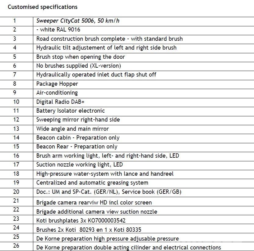 Bucher CityCat 5006 Fejemaskiner