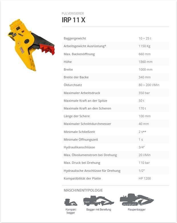 Indeco IRP 11 X Entreprenørknusere