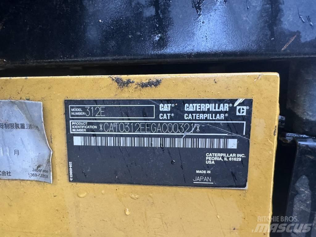 CAT 312E Gravemaskiner på larvebånd