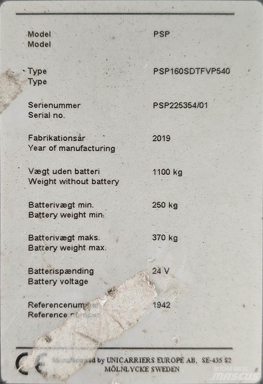 Atlet PSP160 El-palleløftere med platform