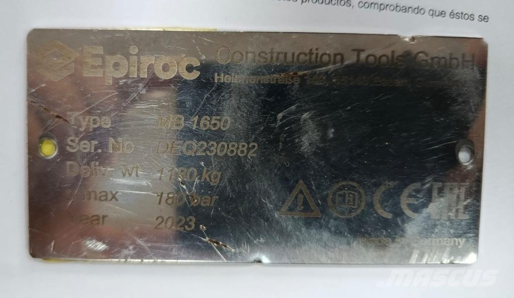 Epiroc MB1650 Hydraulik / Trykluft hammere
