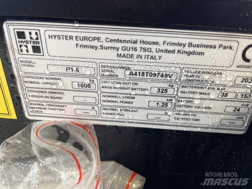 Hyster P 1.6 El-palleløftere